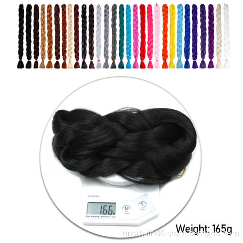 Onst 41 inch Jumbo X pression Braiding Single Color Blonde Green Hair Extensions Twist Crochet Wick Braids Rack  Hair  Braid
